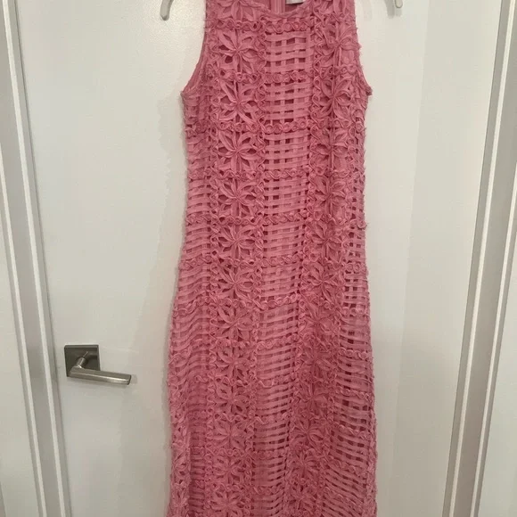 Endless Rose Pink Crochet Maxi Dress - Picture 4 of 5